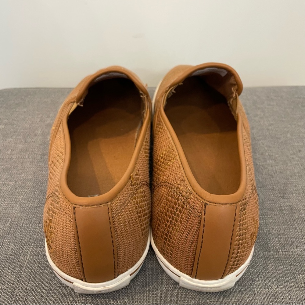 RALPH LAUREN Janis Woven Slip On Loafer Flat Sneakers - Tan Size 10 - Picture 9 of 13